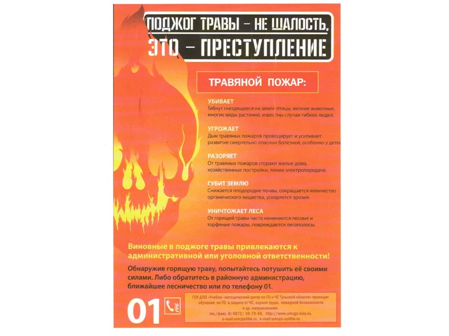 ВЕСЕННЕ-ЛЕТНИЙ ПОЖАРООПАСНЫЙ ПЕРИОД.